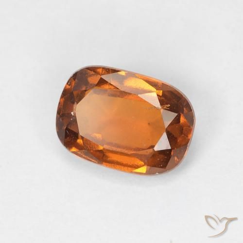 1.13 ct Orange Hessonite Garnet Stone, Natural Hessonite Garnet in Cushion-Cut Shape for Sale