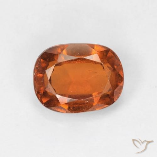 1.72ct Natural Medium Dark-Orange Hessonite Garnet, Cushion, VS