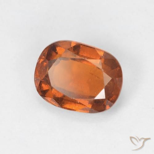 1.72 ct Orange Hessonite Garnet Stone, Natural Hessonite Garnet in Cushion-Cut Shape for Sale