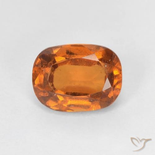 1.81ct Natural Medium Orange Hessonite Garnet, Cushion, VS