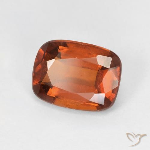 2.46 ct Orange Hessonite Garnet Stone, Natural Hessonite Garnet in Cushion-Cut Shape for Sale