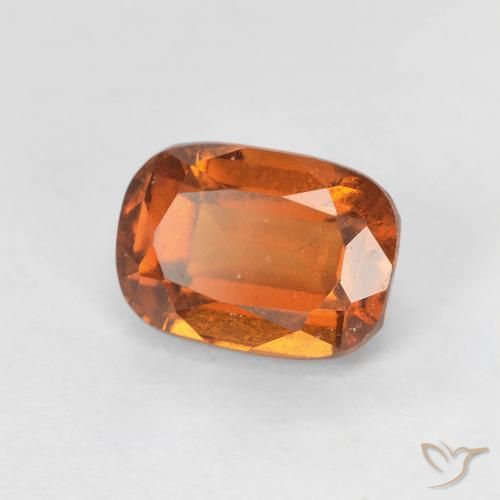 1.34 ct Orange Hessonite Garnet Stone, Natural Hessonite Garnet in Cushion-Cut Shape for Sale