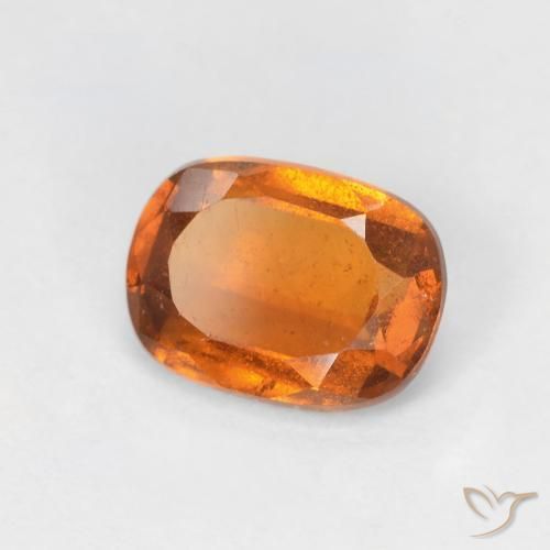 1.59 ct Orange Hessonite Garnet Stone, Natural Hessonite Garnet in Cushion-Cut Shape for Sale