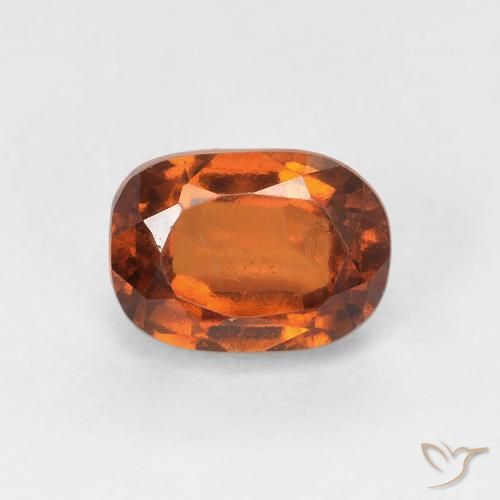 1.57ct Natural Deep Orange Hessonite Garnet, Oval, VS-SI