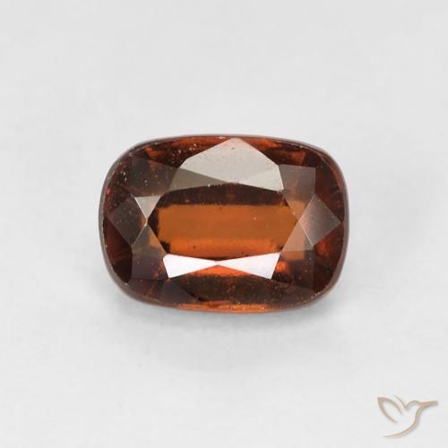 1.43ct Natural Medium Orange Hessonite Garnet, Cushion, VS