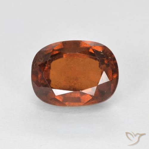 2.42 ct Orange Hessonite Garnet Stone, Natural Hessonite Garnet in Cushion-Cut Shape for Sale