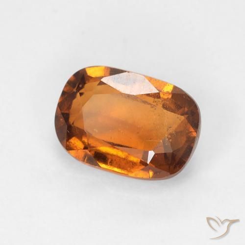 1.25 ct Orange Hessonite Garnet Stone, Natural Hessonite Garnet in Cushion-Cut Shape for Sale