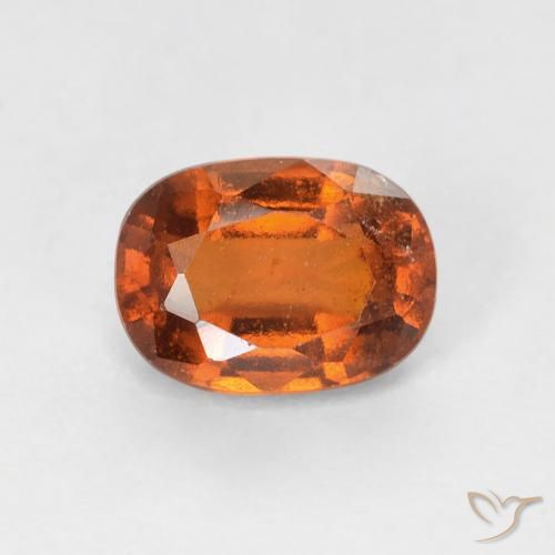 1.12ct Natural Deep Orange Hessonite Garnet, Cushion, VS-SI