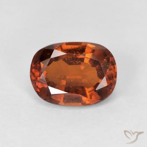 1.70ct Natural Amber Orange Hessonite Garnet, Oval, VS