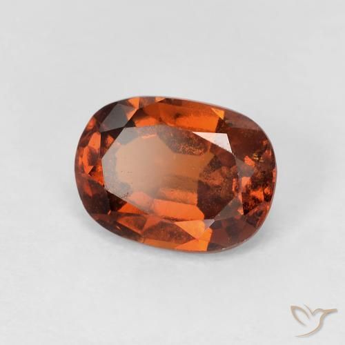 1.70 ct Orange Hessonite Garnet Stone, Natural Hessonite Garnet in Oval Facet Shape for Sale