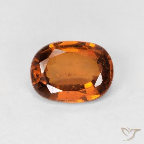 1.46ct Natural Medium Orange Hessonite Garnet, Oval, VS-SI