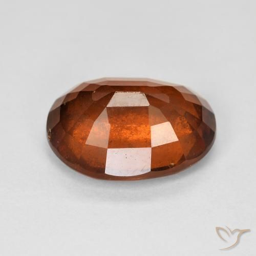 Hessonite Garnet Gemstone in 12.9 x 9.8 mm Size for Sale, Hessonite Garnet Stone in Deep Orange Color