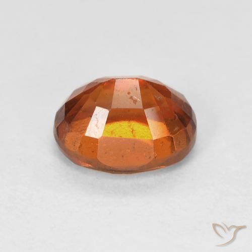 Hessonite Garnet Gemstone in 7.5 x 5.9 mm Size for Sale, Hessonite Garnet Stone in Deep Orange Color