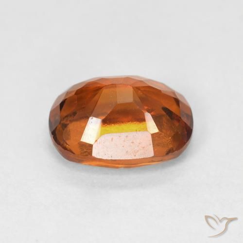 Hessonite Garnet Gemstone in 8 x 6 mm (calibrated) Size for Sale, Hessonite Garnet Stone in Reddish Orange Color