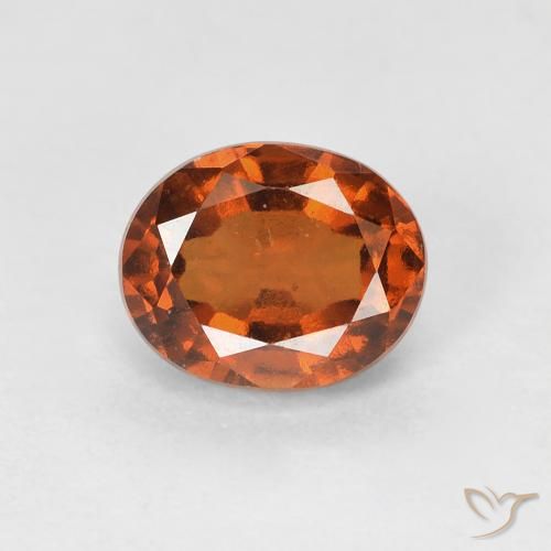 1.29ct Natural Reddish Orange Hessonite Garnet, Oval, VS