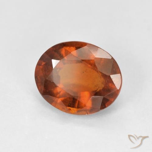 2.69 ct Orange Hessonite Garnet Stone, Natural Hessonite Garnet in Oval Facet Shape for Sale