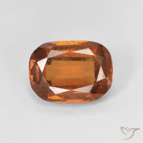 1.82ct Natural Medium Orange Hessonite Garnet, Cushion, VVS-VS