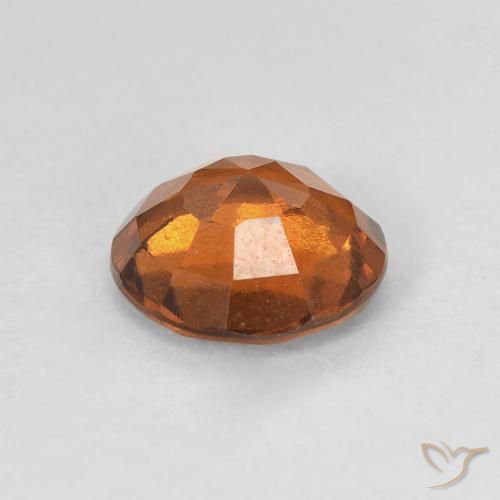 Hessonite Garnet Gemstone in 6.5 mm (calibrated) Size for Sale, Hessonite Garnet Stone in Medium Orange Color