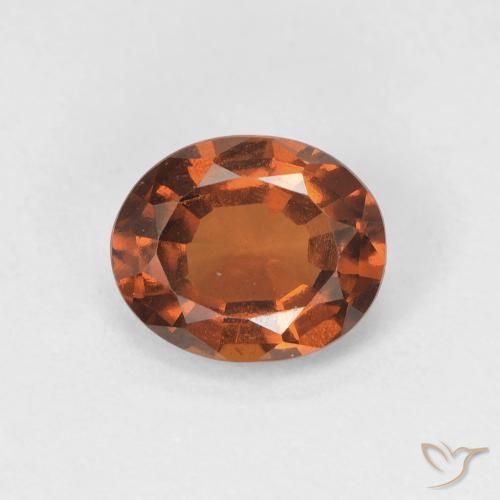 1.42ct Natural Medium Orange Hessonite Garnet, Oval, VVS-VS