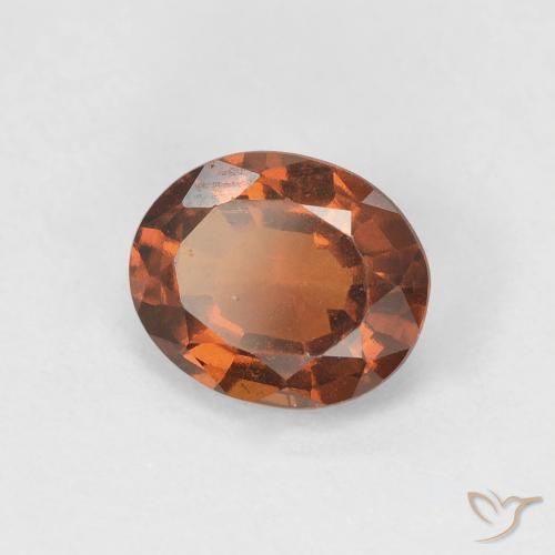 1.42 ct Orange Hessonite Garnet Stone, Natural Hessonite Garnet in Oval Facet Shape for Sale