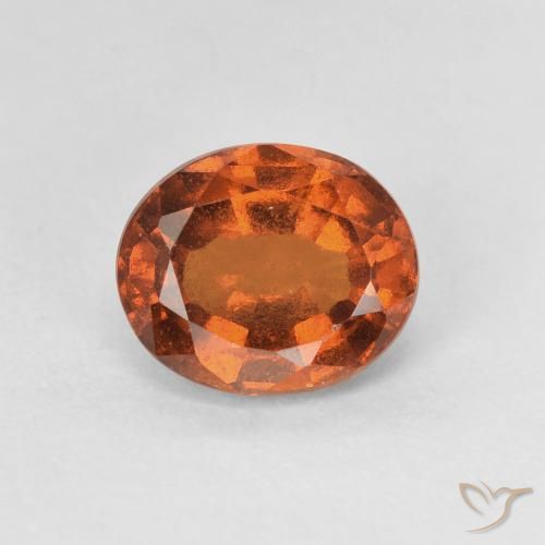 1.72ct Natural Amber Orange Hessonite Garnet, Oval, VVS-VS