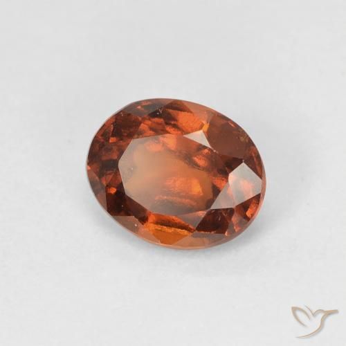 1.23 ct Orange Hessonite Garnet Stone, Natural Hessonite Garnet in Oval Facet Shape for Sale