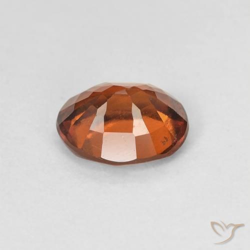 Hessonite Garnet Gemstone in 7.1 x 5.7 mm Size for Sale, Hessonite Garnet Stone in Deep Orange Color