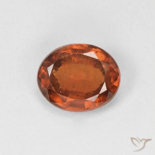 1.36ct Natural Reddish Orange Hessonite Garnet, Oval, VVS-VS