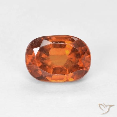1.29ct Natural Medium Dark-Orange Hessonite Garnet, Cushion, VVS-VS