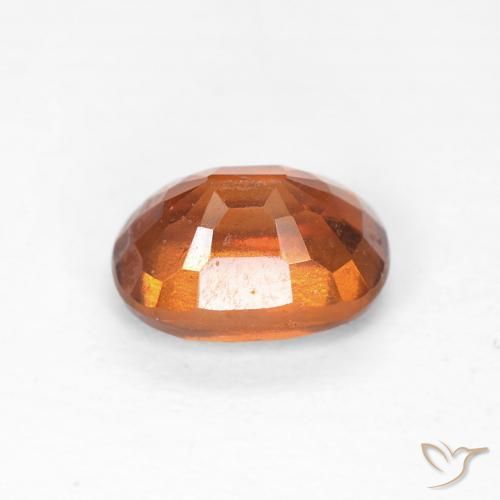 Hessonite Garnet Gemstone in 7 x 5 mm (calibrated) Size for Sale, Hessonite Garnet Stone in Medium Dark-Orange Color