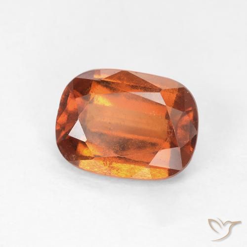 1.68 ct Orange Hessonite Garnet Stone, Natural Hessonite Garnet in Cushion-Cut Shape for Sale
