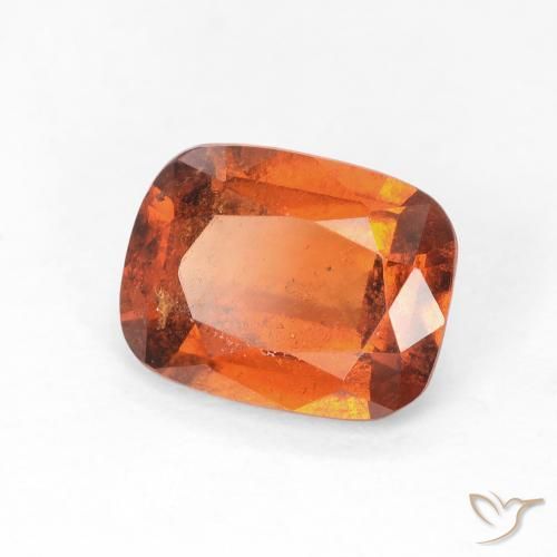 2.35 ct Orange Hessonite Garnet Stone, Natural Hessonite Garnet in Cushion-Cut Shape for Sale