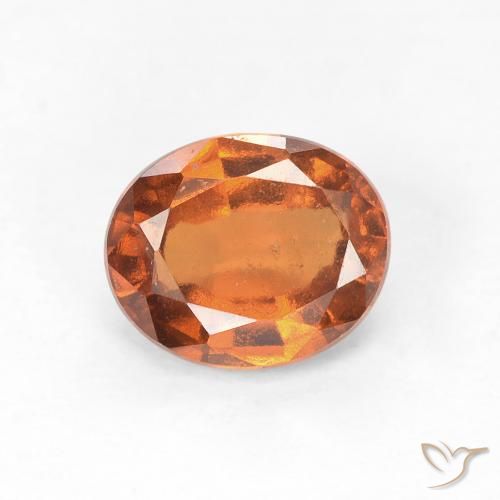 1.26ct Natural Medium Orange Hessonite Garnet, Oval, VS