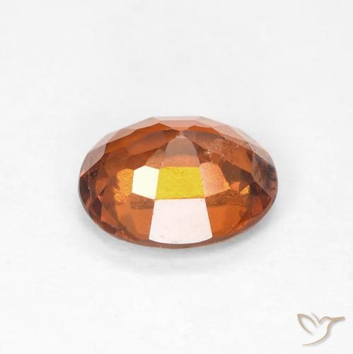 Hessonite Garnet Gemstone in 7.7 x 6.4 mm Size for Sale, Hessonite Garnet Stone in Deep Orange Color