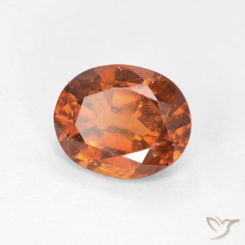 1.51ct Natural Deep Orange Hessonite Garnet, Oval, VS