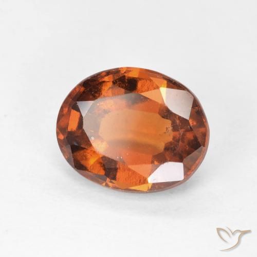 2.84ct Natural Deep Orange Hessonite Garnet, Oval, VS