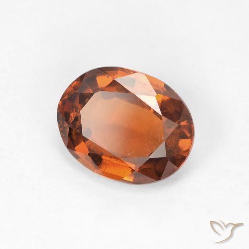 1.42 ct Orange Hessonite Garnet Stone, Natural Hessonite Garnet in Oval Facet Shape for Sale