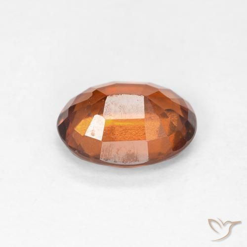 Hessonite Garnet Gemstone in 8 x 6 mm (calibrated) Size for Sale, Hessonite Garnet Stone in Medium Dark-Orange Color
