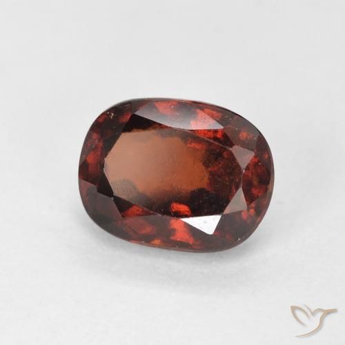 1.86 ct Red Hessonite Garnet Gemstone, Hessonite Garnet Gem in Cushion-Cut Shape for Sale.