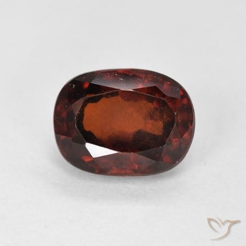 1.86 ct Red Hessonite Garnet Stone, Natural Hessonite Garnet in Cushion-Cut Shape for Sale