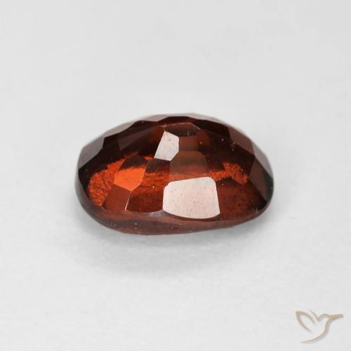Hessonite Garnet Gemstone in 8 x 6 mm (calibrated) Size for Sale, Hessonite Garnet Stone in Deep Red Color