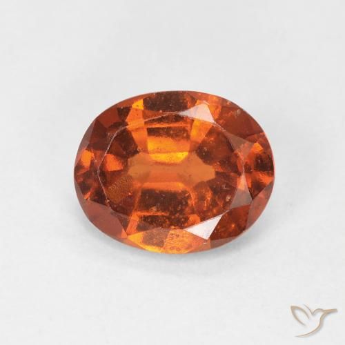 1.48ct Natural Deep Orange Hessonite Garnet, Oval, VS