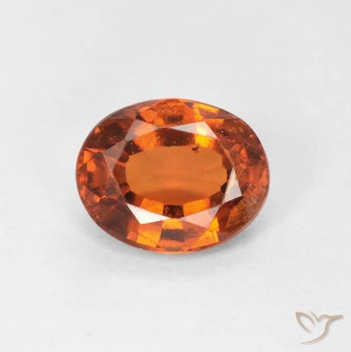 1.29ct Natural Reddish Orange Hessonite Garnet, Oval, VS