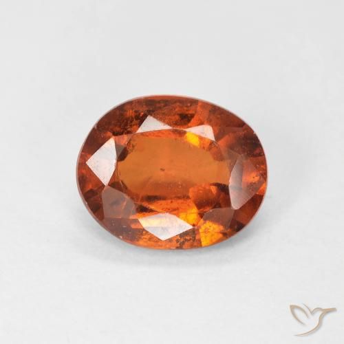 1.39ct Natural Medium Dark-Orange Hessonite Garnet, Oval, VS