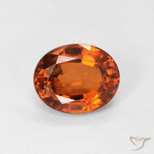 1.03ct Natural Reddish Orange Hessonite Garnet, Oval, VS