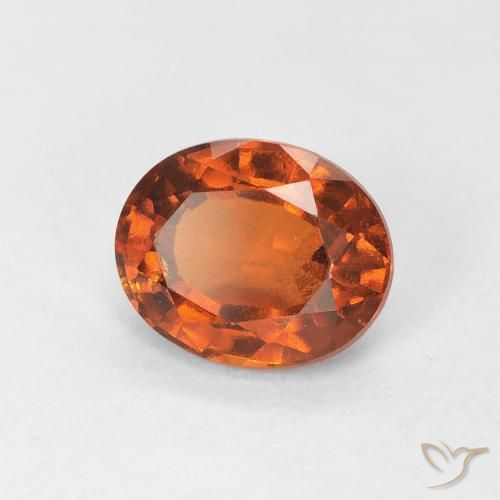 1.03 ct Orange Hessonite Garnet Stone, Natural Hessonite Garnet in Oval Facet Shape for Sale