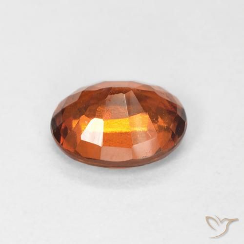 Hessonite Garnet Gemstone in 6.8 x 5.5 mm Size for Sale, Hessonite Garnet Stone in Reddish Orange Color