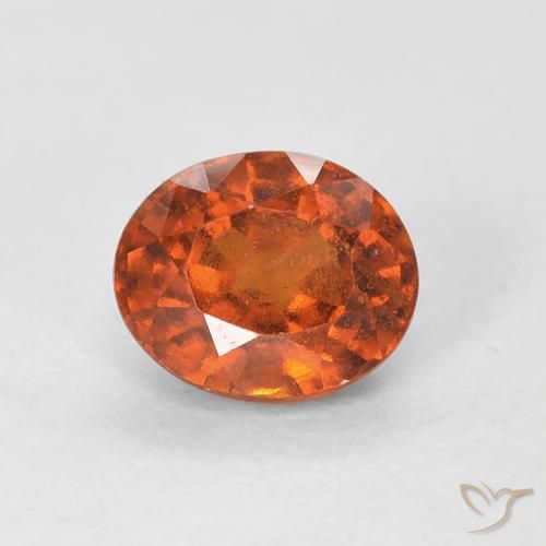 0.78ct Natural Warm Orange Hessonite Garnet, Oval, VS