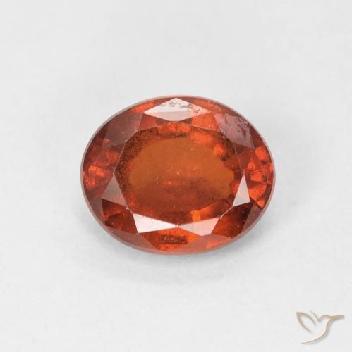 1.39ct Natural Amber Orange Hessonite Garnet, Oval, VS