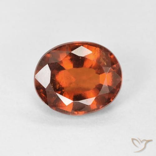 1.21ct Natural Reddish Orange Hessonite Garnet, Oval, VS